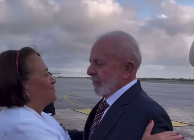 Fátima e Walter Alves recebem o presidente Lula e Janja