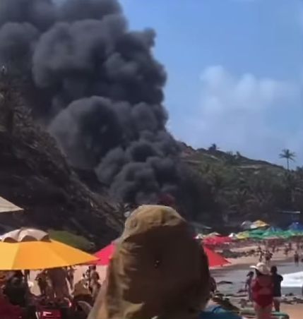 Grande incêndio na Praia do Amor em Pipa