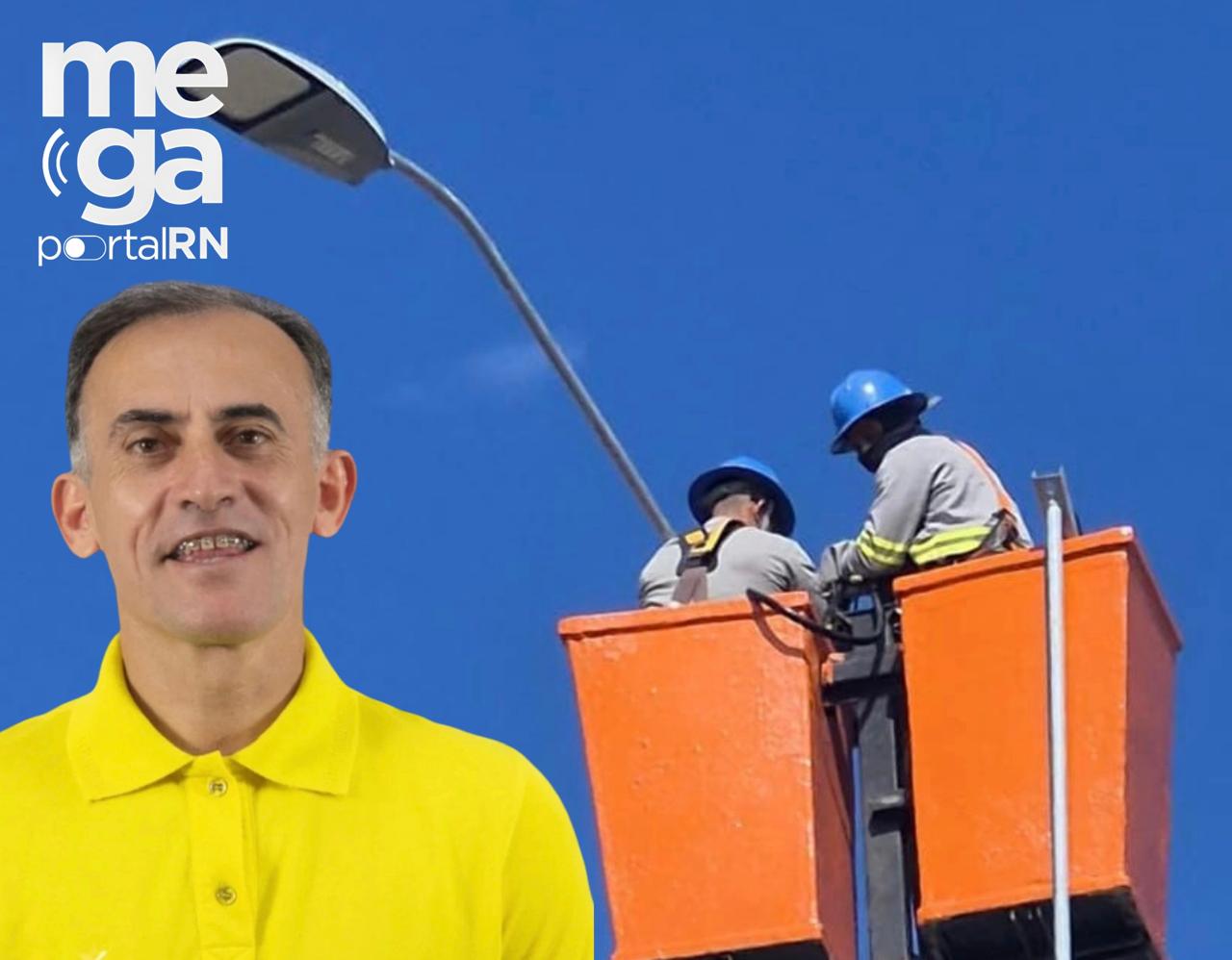 Através de Preto Aquino, Prefeitura de Natal instala Led no Satélite