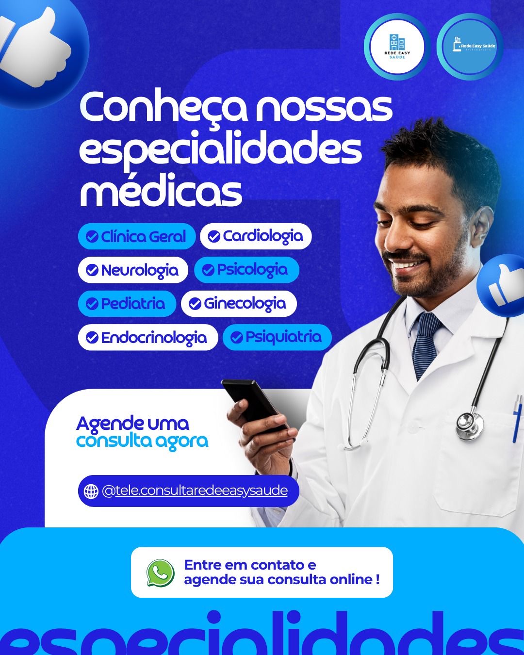 Especialidades médicas Rede Easy