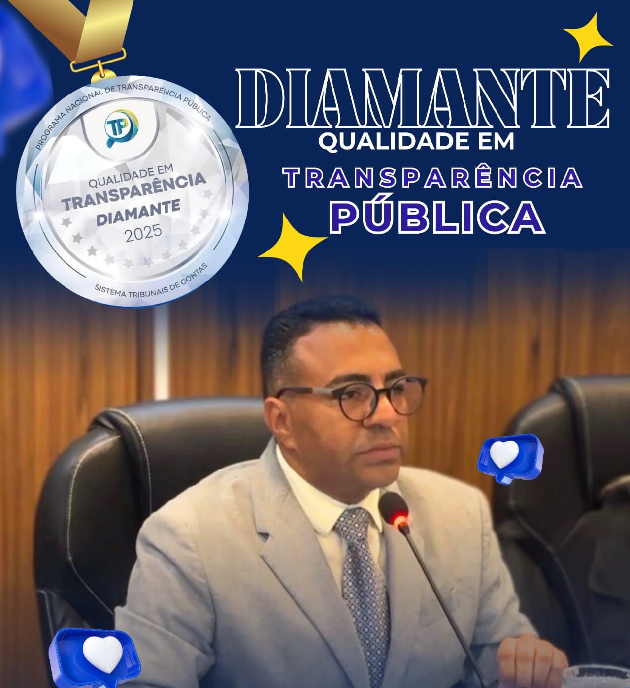 Câmara de Extremoz conquista Selo Diamante de Transparência Pública