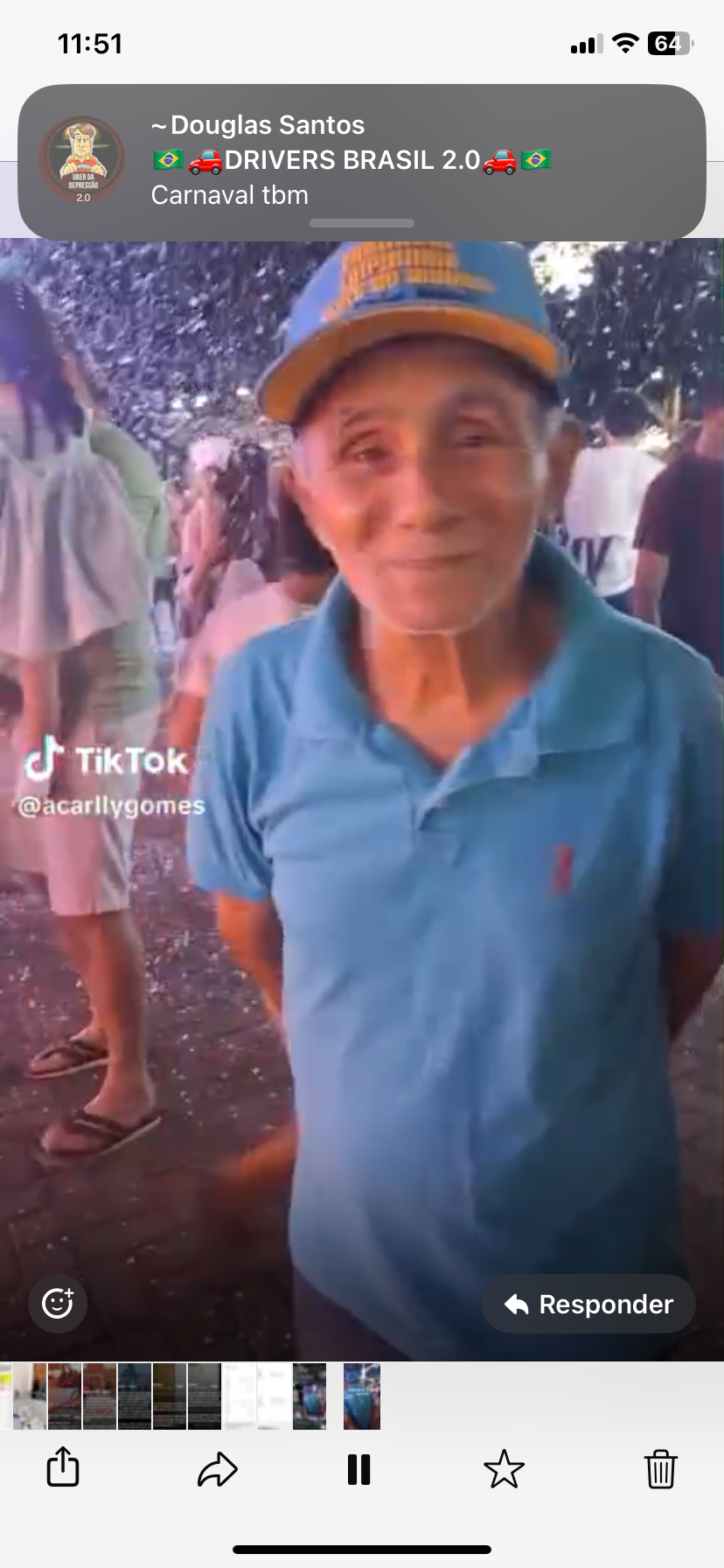 Momento emocionante em família