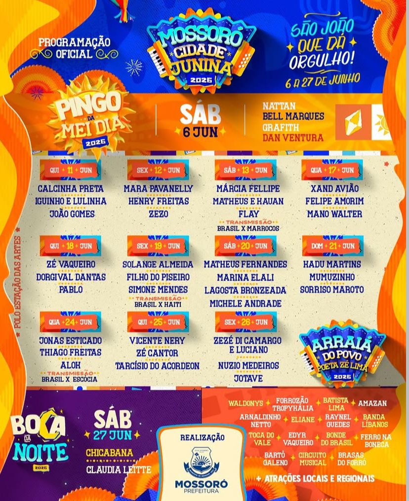 Com cautela nos cachês, “MCJ 2026” mantém estrutura ampliada e reunirá mais de 50 artistas nacionais