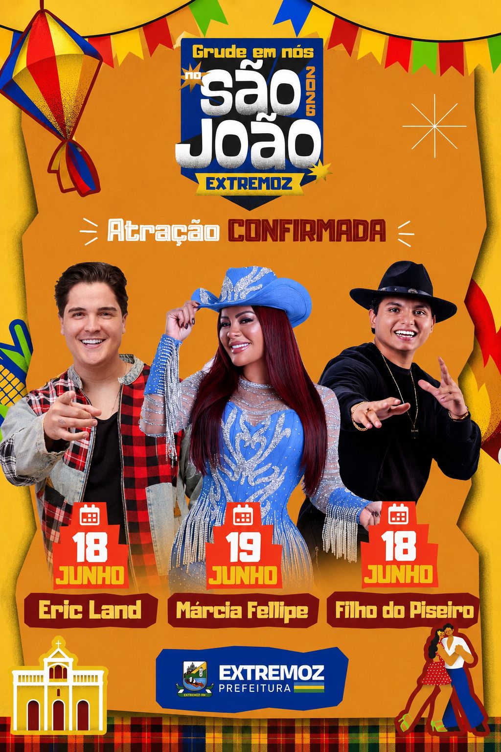 Extremoz anuncia primeiras atrações do São João 2026