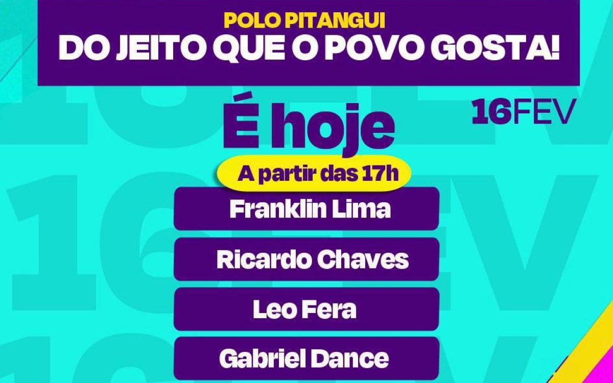 Carnaval de Extremoz segue nesta segunda (16) com atrações locais e nacionais nos polos Pitangui, Genipabu e Barra do Rio