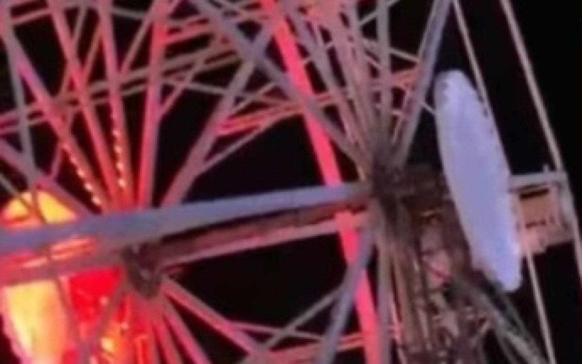 Criança despenca de roda gigante em festa Junina