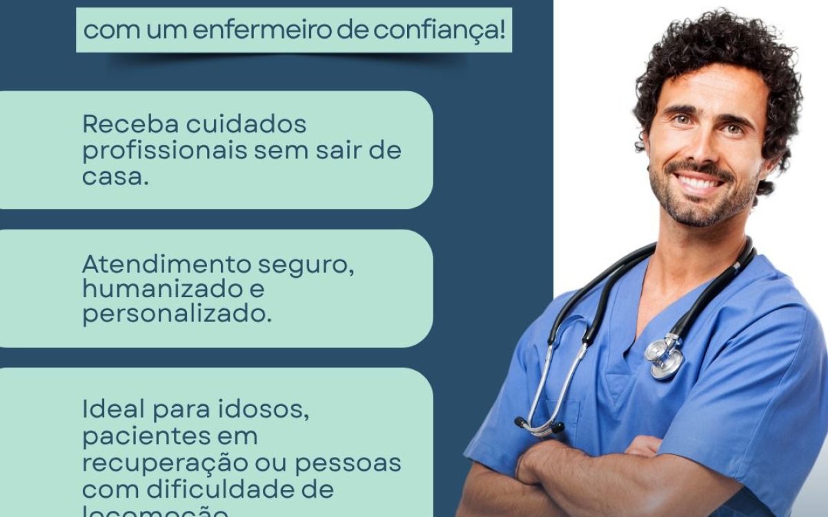 🏠 Receba cuidados profissionais sem sair de casa!