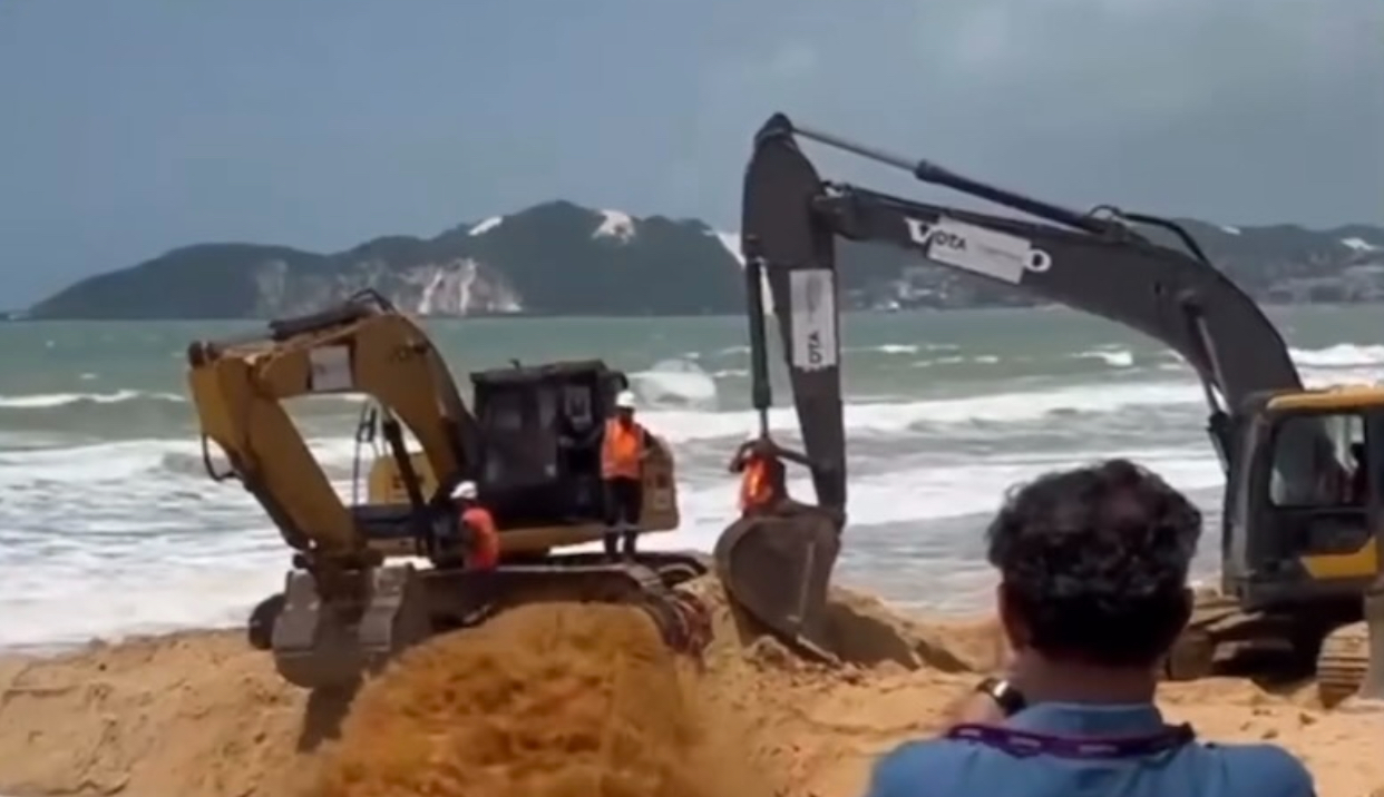 Inicia a obra da engorda de Ponta Negra