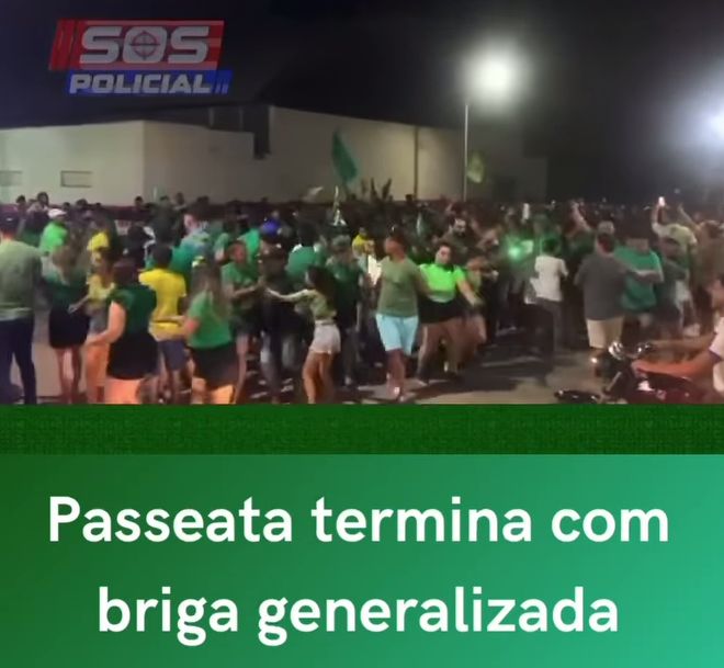 Passeata termina com briga generalizada