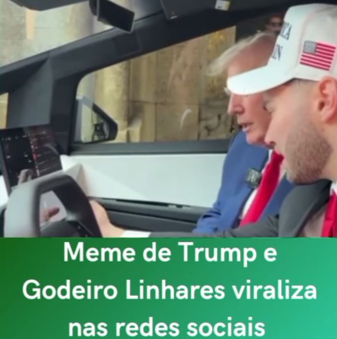 Meme de Trump e Godeiro Linhares viraliza nas redes sociais