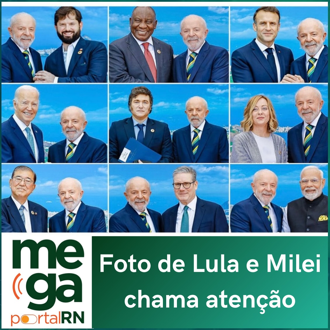 Foto de Lula e Milei chama atenção