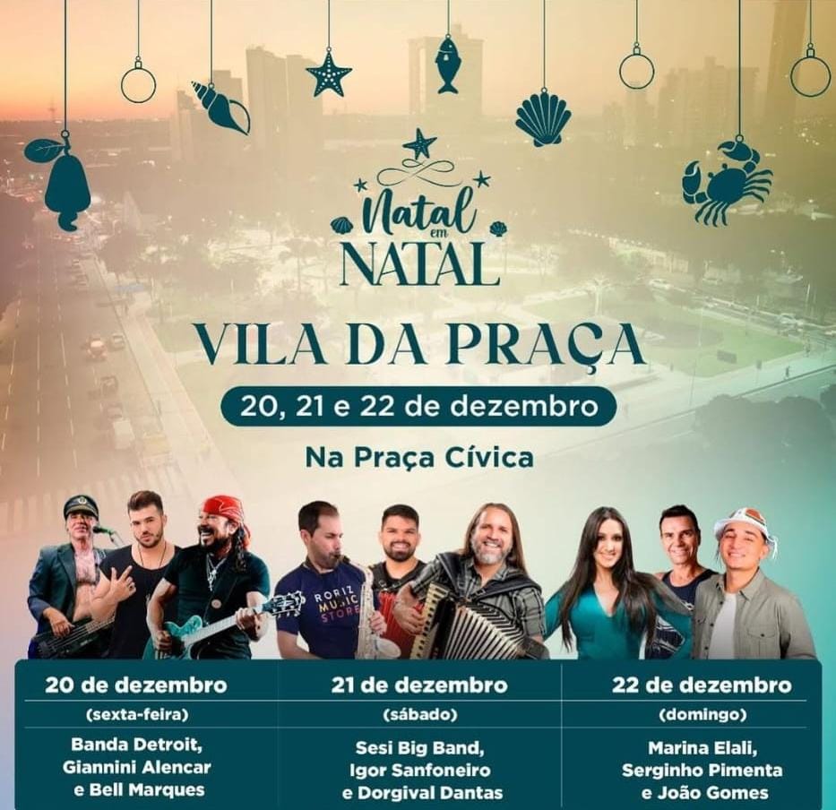 Praça Cívica terá shows gratuitos no “Vila da Praça”