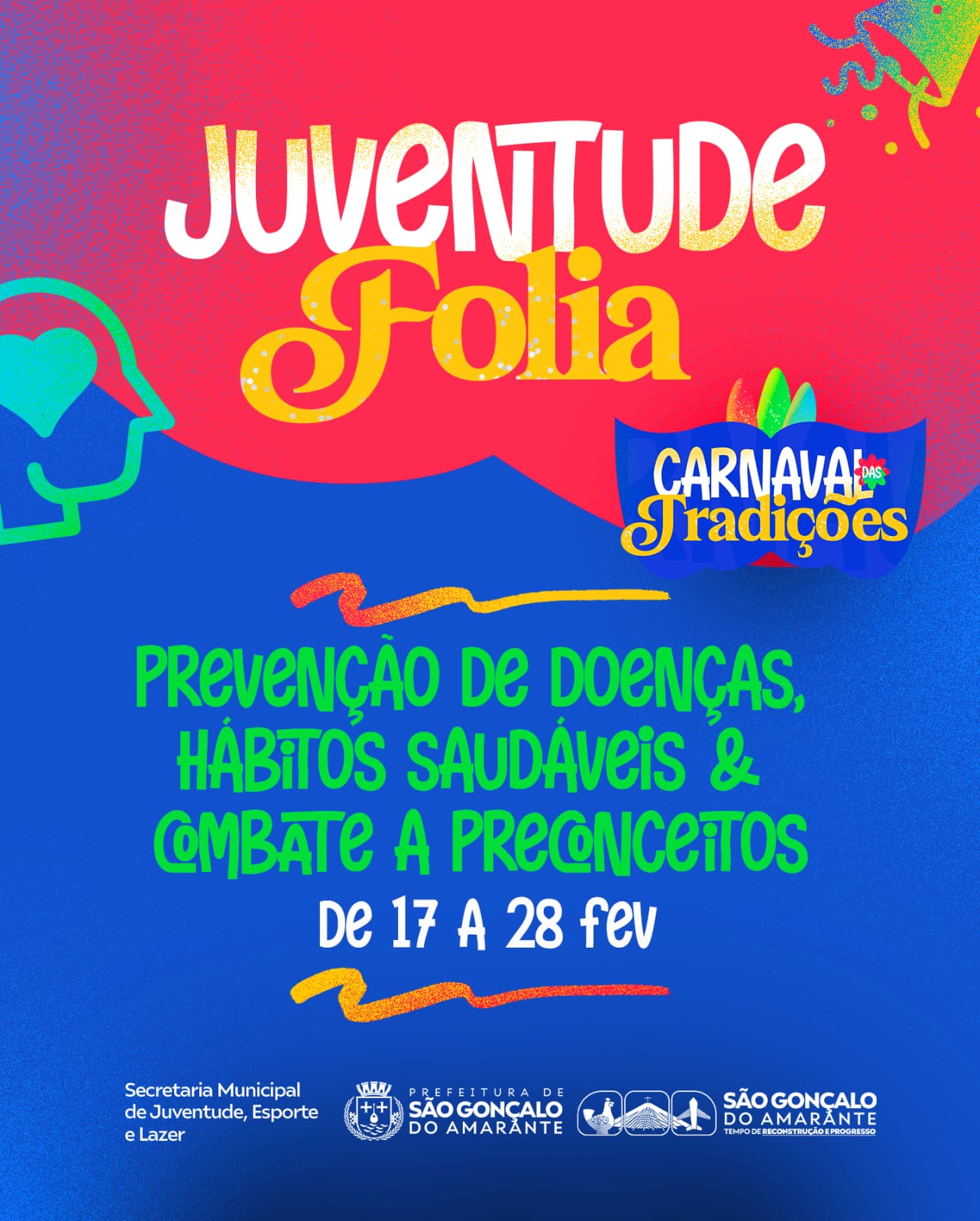 JUVENTUDE FOLIA 2025: Conscientização e Saúde no Carnaval das Escolas de São Gonçalo do Amarante