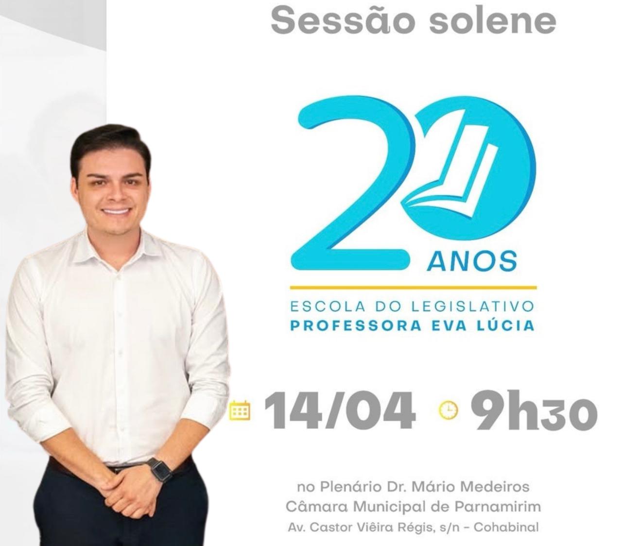 Câmara de Parnamirim irá celebrar 20 anos da Escola do Legislativo