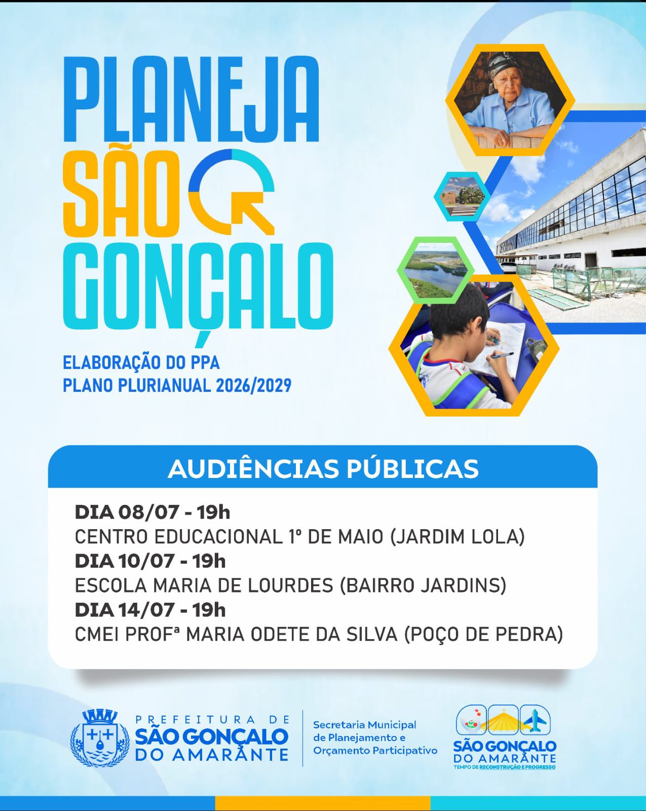 Prefeitura de São Gonçalo inicia audiências públicas do PPA 2026–2029 e convoca população para participar