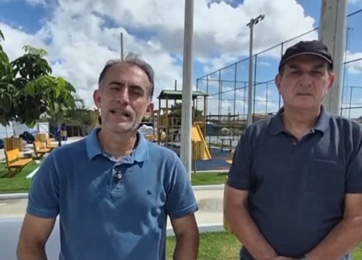 Vereador Preto Aquino visita obra do Complexo Esportivo no Planalto