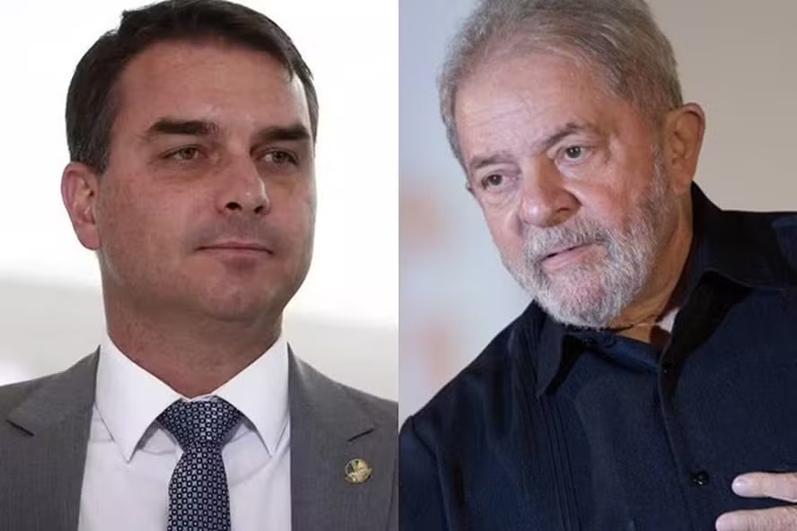 Flávio Bolsonaro e Lula aparecem empatados em cenário de 2º turno, aponta Atlas/Bloomberg