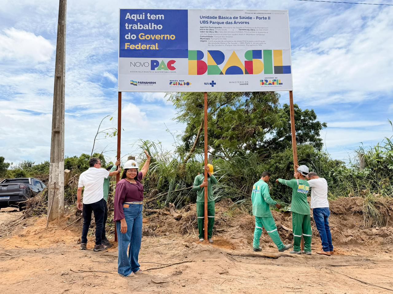 Parnamirim avança e comunidade celebra construção de UBS no parque das árvores