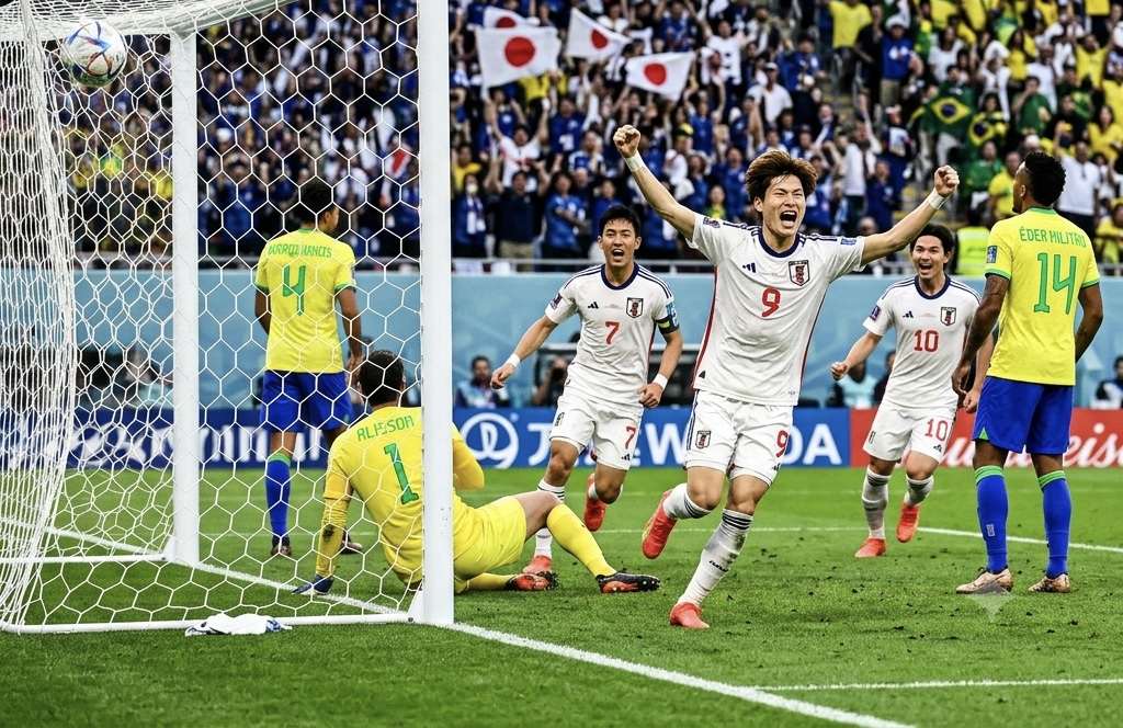 Japão abre os gols: Brasil 0 x 1 Japão