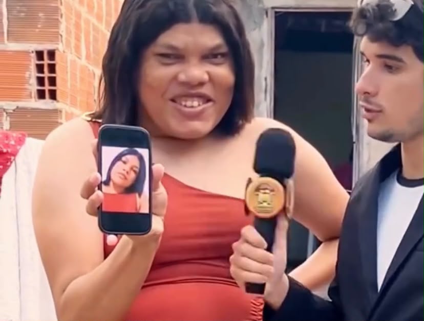 homem não reconhece mulher pessoalmente e sai correndo do encontro