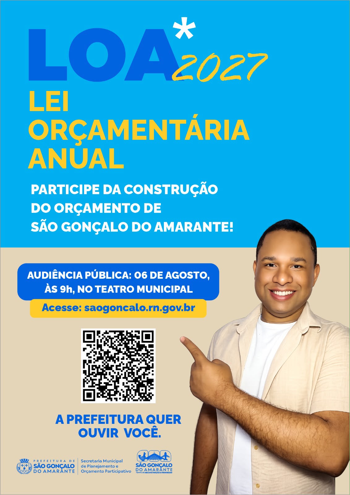Prefeitura de São Gonçalo realiza nesta quarta-feira (5) a audiência pública para construção da LOA 2027