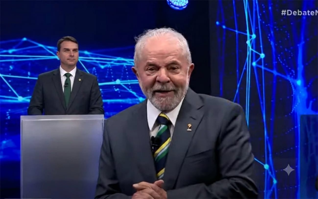 Primeiro debate não terá Lula e Flávio: estratégia eleitoral ou medo do confronto?