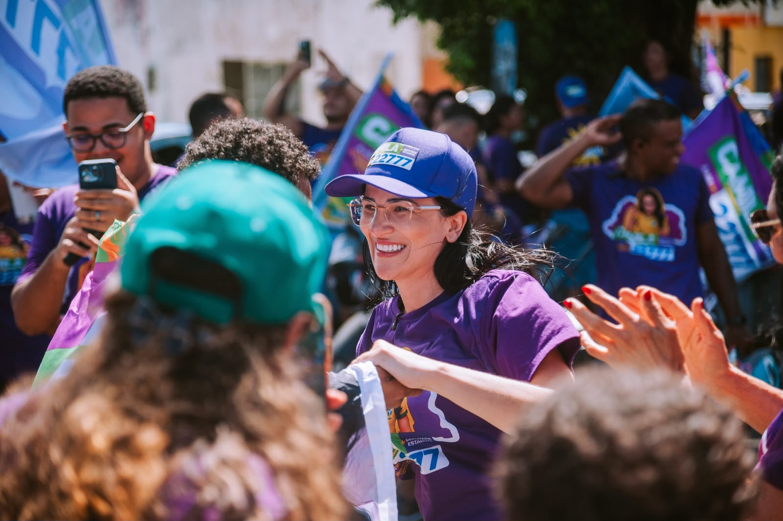 Camila Araújo recebe apoio de Natal em carreata