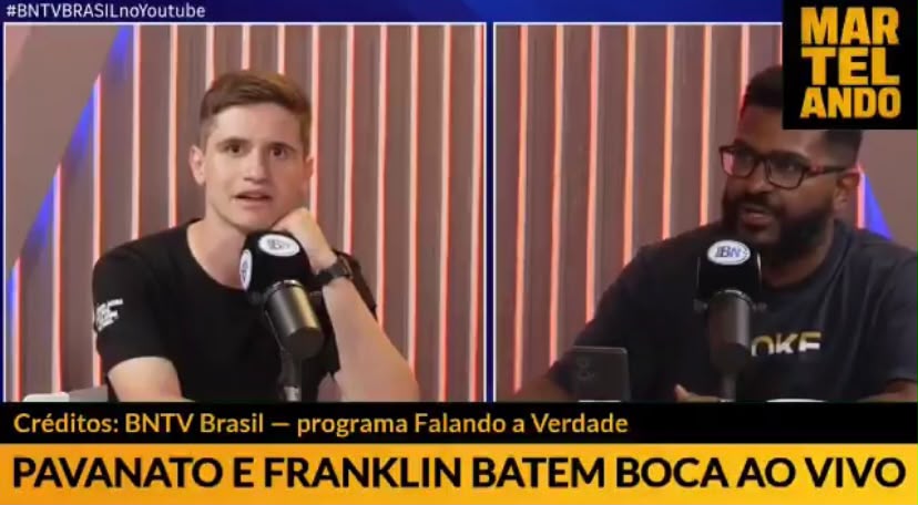 Pavanato e Franklin batem boca ao vivo