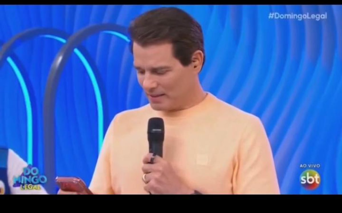 Celso Portiolli se emociona ao vivo ao revelar último áudio de Silvio Santos