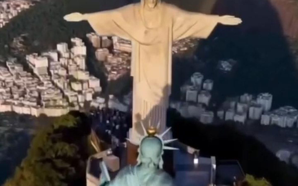Irã divulga vídeo criado por IA mostrando Cristo Redentor destruindo a Estátua da Liberdade